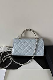 Chanel Kelly Light Blue Caviar 18x10x4.5cm - 3