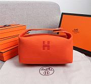 Hermes Canvas Bride A Brac PM Orange 21x17x12cm - Unahubs - 1