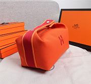 Hermes Canvas Bride A Brac PM Orange 21x17x12cm - Unahubs - 4