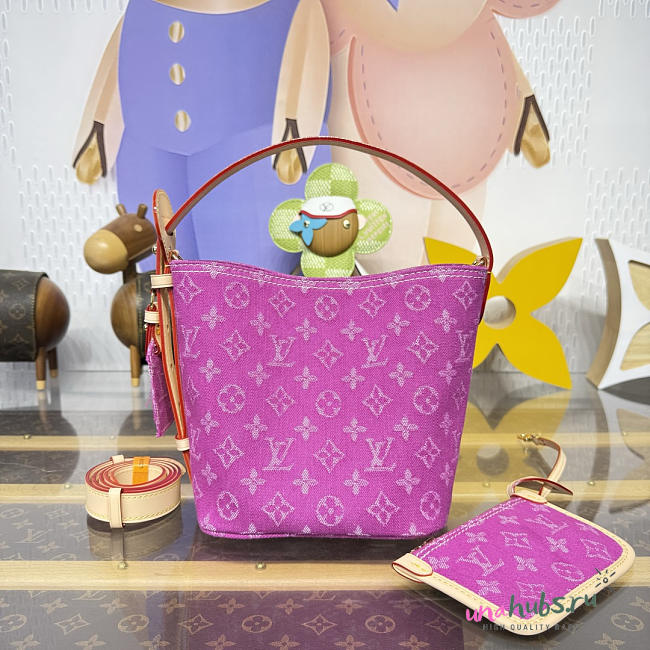 Louis Vuitton All In BB Fushia Denim 18x16x12cm - Unahubs - 1