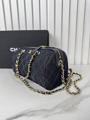 Chanel Bowling Bag Denim 18.5x11x11cm - Unahubs - 5