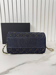 Chanel Bowling Bag Denim 18.5x11x11cm - Unahubs - 4