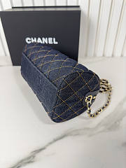 Chanel Bowling Bag Denim 18.5x11x11cm - Unahubs - 3