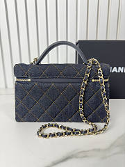 Chanel Vanity With Chain Denim 19.5x17x5cm - Unahubs - 6