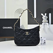 Chanel Hobo bag black Lambskin 23x17x5cm - Unahubs - 1