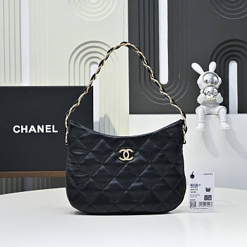 Chanel Hobo bag black Lambskin 23x17x5cm - Unahubs