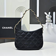 Chanel Hobo bag black Lambskin 23x17x5cm - Unahubs - 3