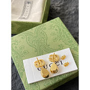 Gucci Gg Marmont Crystal Drop Earrings Gold - Unahubs - 2