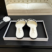 Chanel White Slides - 3