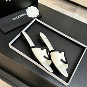 Chanel White Slides - 2