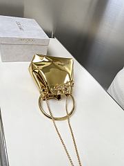 Jimmy Choo Metallic Patent Bon Bon Bag Gold 16x16x9cm - Unahubs - 3