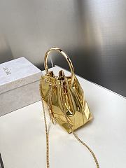 Jimmy Choo Metallic Patent Bon Bon Bag Gold 16x16x9cm - Unahubs - 2