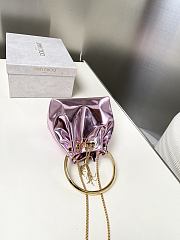 Jimmy Choo Metallic Patent Bon Bon Bag pink 16x16x9cm - Unahubs - 4