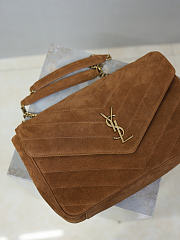 YSL Loulou Bag Suede Dark Brown 32x22x10cm - 3