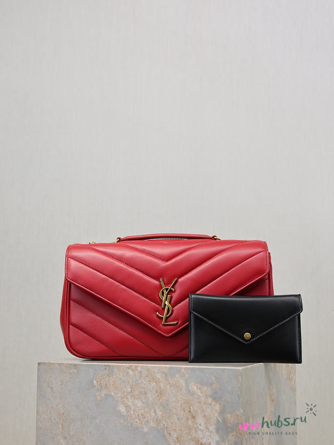 YSL Loulou Bag Red 29x17x8cm - Unahubs - 1