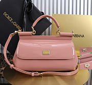 Dolce & Gabbana Sicily Bag Patent pink 25x17x9cm - Unahubs - 1