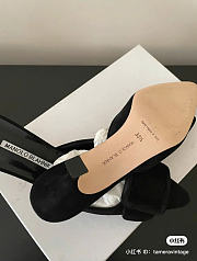 Manolo Blahnik Maysale 50 black suede mule - 4