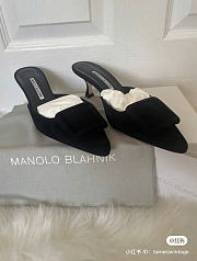 Manolo Blahnik Maysale 50 black suede mule - 2