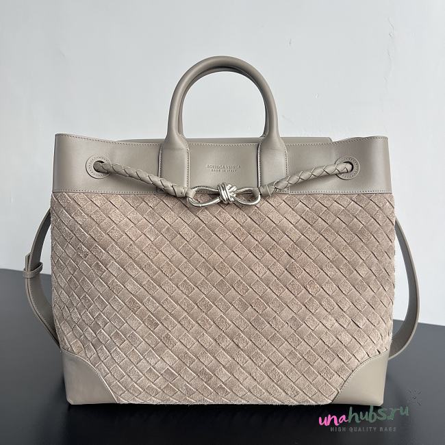Bottega Veneta Andiamo Travel Bag Suede 43x39x20cm - Unahubs - 1