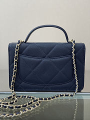 Chanel Handle Navy Blue Woc Caviar 19.5x12x3.5cm - Unahubs - 3