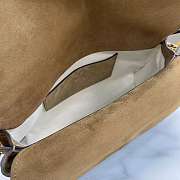 Gucci Shoulder bag with chain in brown suede 28x16x7cm - Unahubs - 3