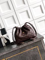 Chanel Clutch Strap Lambskin Dark Brown 18x12x5cm - Unahubs - 1