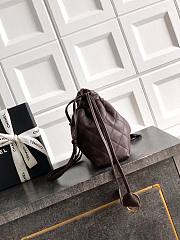 Chanel Clutch Strap Lambskin Dark Brown 18x12x5cm - Unahubs - 2