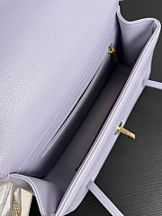 Chanel Small Flap Bag purple Calfskin Gold 22x15x7cm - Unahubs - 2