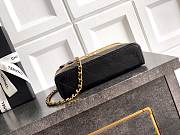Chanel Vanity Suede Calfskin Brown Black 17x19.5x5cm - Unahubs - 3