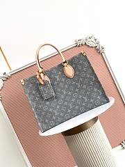 Louis Vuitton Onthego Grey Denim MM 35x27x14cm - Unahubs - 1