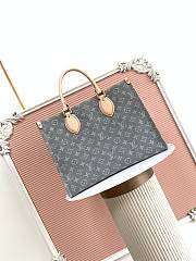 Louis Vuitton Onthego Grey Denim MM 35x27x14cm - Unahubs - 4