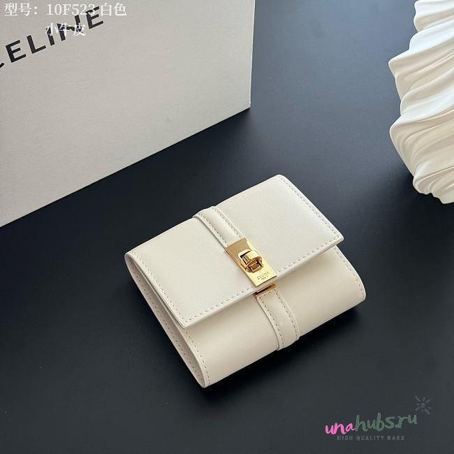 Celine White Wallet 10.5x8.5cm - Unahubs - 1