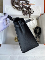 Hermes Kelly 25 Black Epsom 25cm - 3