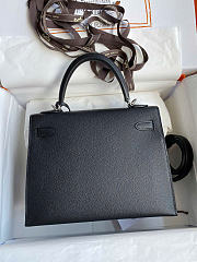 Hermes Kelly 25 Black Epsom 25cm - 4