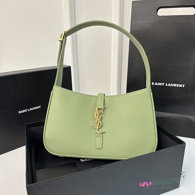 YSL Le 5 A 7 Green Bag 24.5x16x6cm - Unahubs - 1