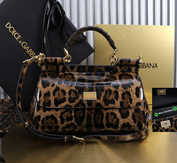 Dolce & Gabbana Sicily Leopard Print 25x17x9cm - Unahubs