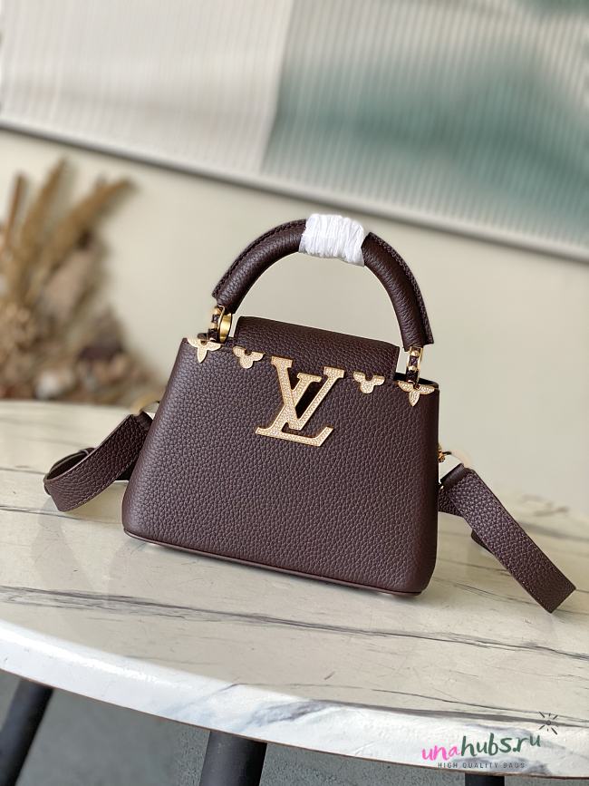 Louis Vuitton Mini Capucines Dark Brown 21x14x8cm - Unahubs - 1