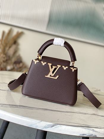 Louis Vuitton Mini Capucines Dark Brown 21x14x8cm - Unahubs