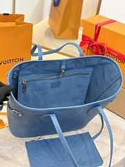 Louis Vuitton Neverfull MM Blue 31x28x14cm - 3