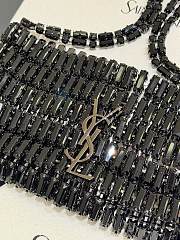 YSL EVENING bag in crystals black 18x7.5x2.5cm - 3