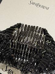 YSL EVENING bag in crystals black 18x7.5x2.5cm - 2