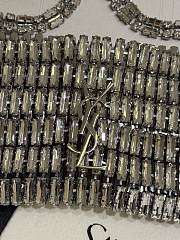 YSL EVENING bag in crystals silver 18x7.5x2.5cm - 3