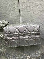 Dior Medium Toujours Bag Silver 28.5x19x21cm - Unahubs - 5