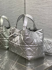 Dior Medium Toujours Bag Silver 28.5x19x21cm - Unahubs - 4