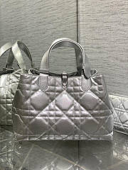 Dior Medium Toujours Bag Silver 28.5x19x21cm - Unahubs - 2