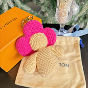 Louis Vuitton Vivienne Crochet Bag Charm In Fuchsia Pink - Unahubs - 3