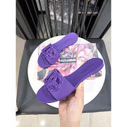 Dolce & Gabbana Flat Slide Sandals Purple - 4