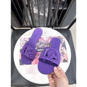 Dolce & Gabbana Flat Slide Sandals Purple - 3