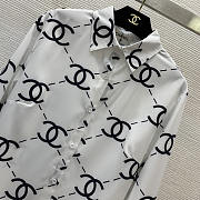 Chanel Oversized Long-Sleeve Shirt White - Unahubs - 3