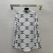 Chanel Oversized Long-Sleeve Shirt White - Unahubs - 2